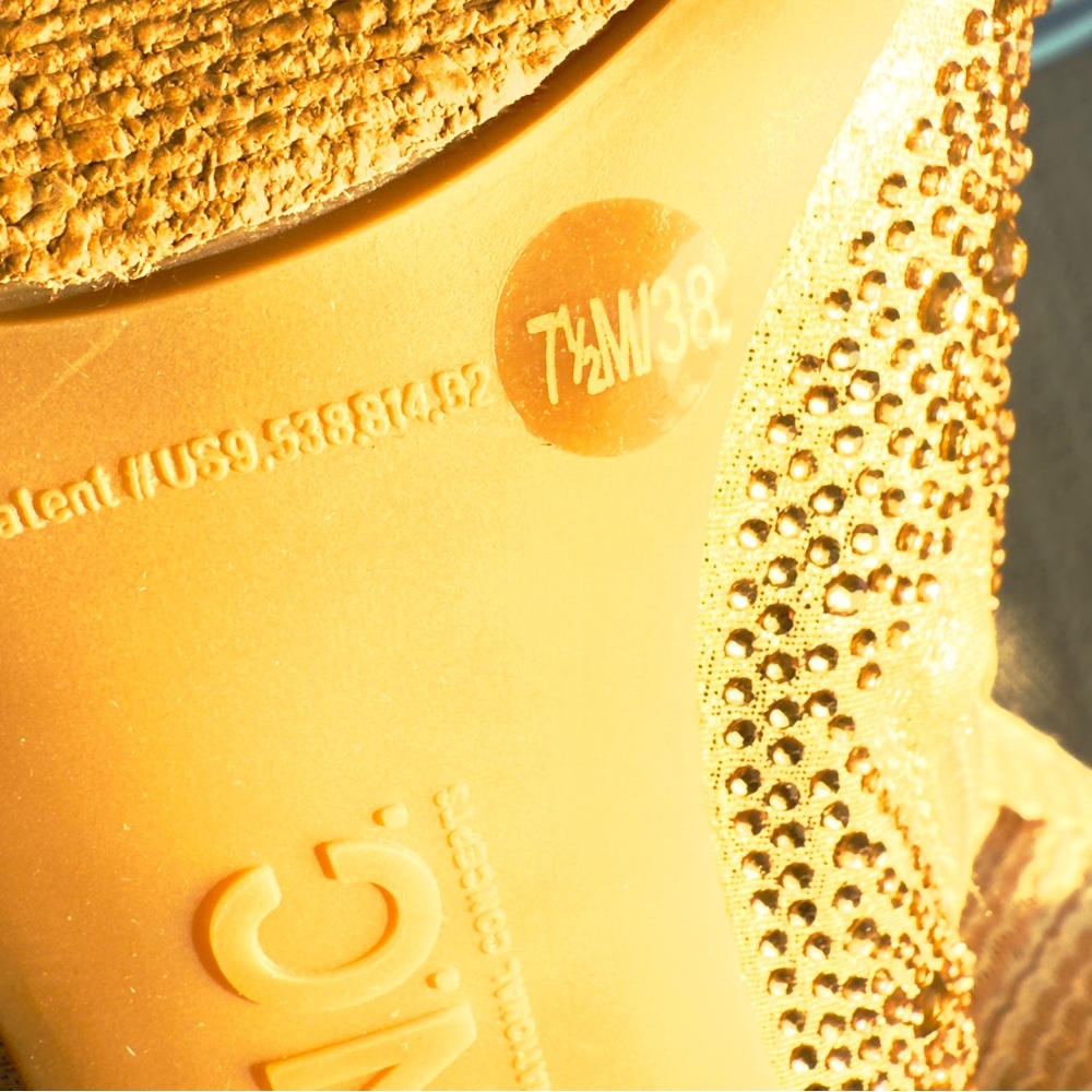 INC Saveria 5 Gold Bling Rhinestone Tall Over-The-Knee Boots 7.5 New - Picture 11 of 12
